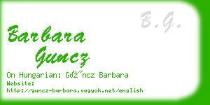 barbara guncz business card